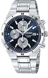 Seiko Men's SNA695 Alarm Chronograph Silver-Tone Watch