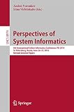 Perspectives of System Informatics : 9th International Ershov Informatics Conference, PSI 2014, St. Petersburg, Russia, June 24-27, 2014 : Revised Selected Papers