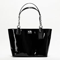 Hot Sale Coach Madison Patent Leather Zip Tote Handbag Purse 20484 Black