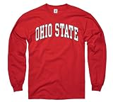 Ohio State Buckeyes Adult Long Sleeve Classic Arch T-Shirt (Red, X-Large)
