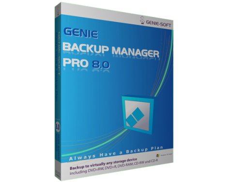 Genie Backup Pro V8 Software for Windows XP, 