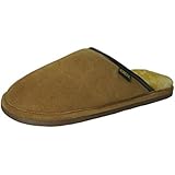 Eurow Men's Hardsole Sheepskin Scuff Slipper - Chestnut/Stoney