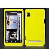 Yellow Rubberized Snap-On Hard Skin Case Cover for Motorola Droid 2 A955 Ve ....