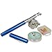 YOGAYET Mini Pocket Ice Fly Fishing Rod and Reel Combos Set Aluminum Alloy Pen Fishing Pole 38'' Sea Saltwater Freshwater Kit Blue