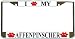 I Love My Affenpinscher Paw Prints Dog Chrome Metal License Plate Frame Holder