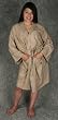 Embroidered Kimono Style Robe - Tan
