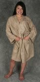 Embroidered Kimono Style Robe - Tan