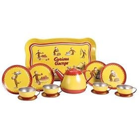 Schylling Curious George Tin Tea Set