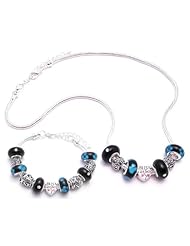 Best Friend Charm Bracelet and Necklace Gift Set Girls Pandora Style Gift Boxed