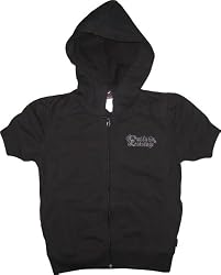 Emily the Strange juniors women's Black Short Sleeve Hoodie