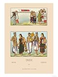 Colorful Costumes of India Premium Poster Print by Racinet , 12x16