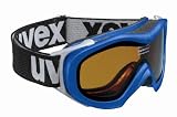 UVEX Wizzard Junior Ski Goggle,Arctic Blue Shiny Frame with Double Vario Lens