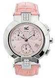 Concord La Scala Ladies' Watch Chronograph Pink Dial Diamond Lugs on Pink Strap 0310335
