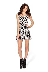 Sexy Short Round Neck Plaid Print Pleated  Dress