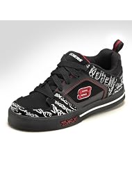 Skechers 91460L BKW Vert, Jungen Sneaker