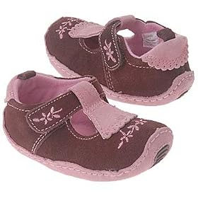 Click here to buy Maroon  Rose Hook and Loop T-Strap Trainer Shoes by WeeBeez by WeeBeez.