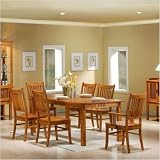 Clark Rectangular 7 Piece Dining Set in Medium Brown