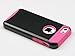ULAK iPhone 5C Case, Slim Lightweight 2in1 iPhone 5C Cases Hybrid with Soft Rugged TPU Inner Skin and Hard PC Anti Scratches Protective Cover for Apple iPhone 5C (Black+Hot Pink)