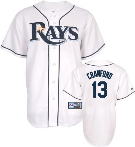 Carl Crawford Tampa Bay Rays Youth Replica Home Jersey (Large)