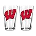 Boelter Brands NCAA Wisconsin Badgers Satin Etch Pint, 16-Ounce, 2-Pack