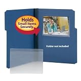Smead Self-Stick 6 1/4 x 4 9/16 Inch Vinyl Pockets for 4 x 6 Inch Cards & Microfiche 100 Count (68164)