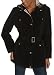 Apparel : Liz Claiborne Women's Snaux Silk Snap Front Buckle Belted Jacket With Hood And Zip Out Plaid Liner
