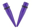 Acrylic Neon Taper - Purple - 7/16'' - Sold as a Pair