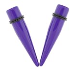 Acrylic Neon Taper - Purple - 9/16'' - Sold as a Pair
