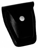 Handcuff Case Molded Black Leather w/snap - Valor 3000, Handcuffs Cases