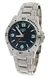 Q&Q #5300-205Y Men's Silver Tone Sports Black Analog Watch