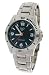 Q&Q #5300-205Y Men's Silver Tone Sports Black Analog Watch