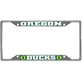 FANMATS NCAA University of Oregon Ducks Chrome License Plate Frame