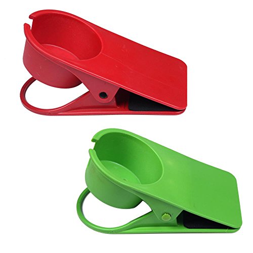 One Cup Drinks Bottle Stander Holder Clip Clamp for Desk Table Office Green/Red Random Color