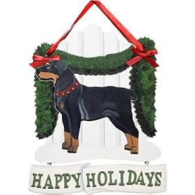 Rottweiler Happy Holidays Sign