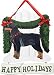 rottweiler48 - Rottweiler Happy Holidays Sign Picket Fence