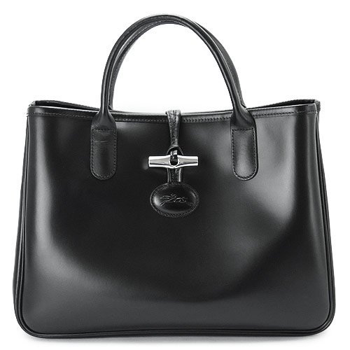 (ロンシャン)Longchamp トートバッグ 1686 051 001　ハンドバッグ ROSEAU/ロゾ レザー NOIR/ブラック[並行輸入品] 画像