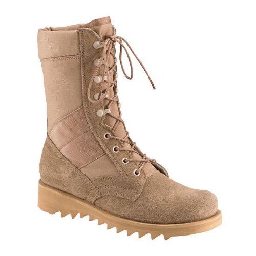 Army Marines Desert Tan Ripple Wave Sole Military Jungle Combat Boots - 8W