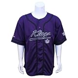 LA Kings Embroidered Baseball Jersey - Purple X-Large