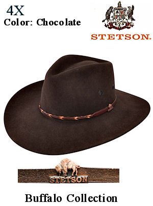 Stetson 4X Mineola SB0440 Buffalo Collection Chocolate