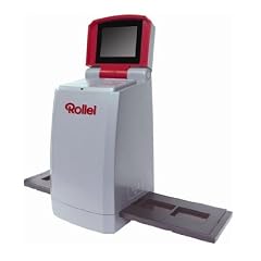 Rollei DF-S 110 Dia Filmscanner (5 Megapixel, 2,4 Farb TFT-LCD inkl. Schlitten f�r Farbnegative und Schlitten f�r Dias, TV out, 3600 dpi) grau