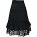 Women's Steampunk Gothic Clothing Vintage Cotton Lace Skirts Black Gypsy Hippie X-Large
