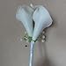 Lily Garden Purple Picasso Calla Lilies Wedding Floral Set Artificial Real Touch Flowers (Double Head Boutonniere)