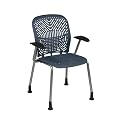Deluxe Space Flex Visitors Chair With Arms and Glides (2 Pack) - Blue