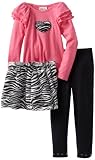 Little Lass Girls 2-6X 3 Piece Skirt Zebra Set