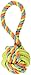 Boss Pet Chomper Extra Tough & Colorful Knoted Rope & TPR Coiled Tug Dog Toy - Medium Size Dog Toy, Multi