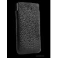Sena Luxury Slim Black Leather Pouch Case Cover for Samsung Galaxy S II 2 i9100'