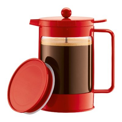 toddy maker -Bean Set 51 oz. French Press Cold Brew Ice Coffeemaker in Red