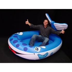 NEW INFLATABLE POOL TOY - WHALE w. SPRAY - LARGE SIZE by