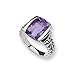Sterling Silver Antiqued w/14k Amethyst Ring Size title=