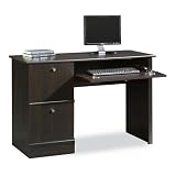Sauder Computer Desk with Flip Down Keyboard Tray Cinnamon Cherry